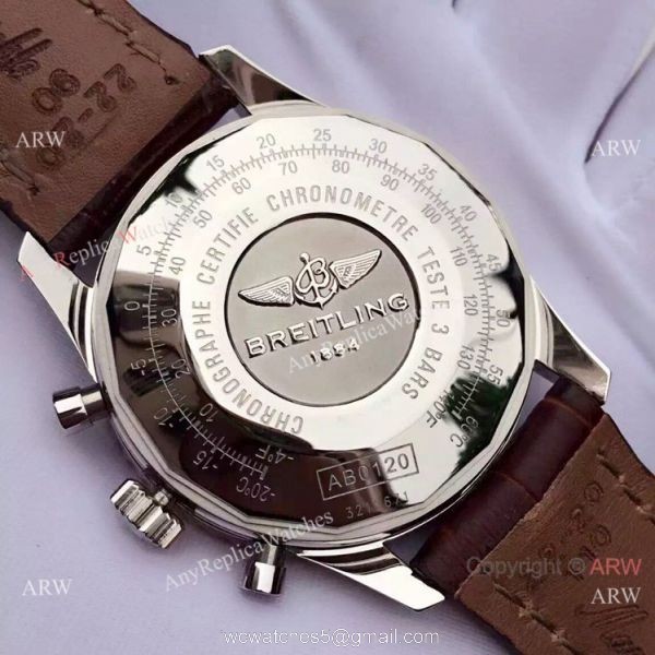 JF FACTORY Breitling Navitimer 01 Men Watch White Dial Brown Leather Strap JF FACTORY Breitling Navitimer 01 Men Watch White Dial Brown Leather Strap