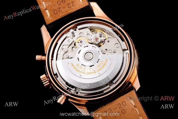 JF Factory Breitling Navitimer 01 Watch Rose Gold White Dial JF Factory Breitling Navitimer 01 Watch Rose Gold White Dial