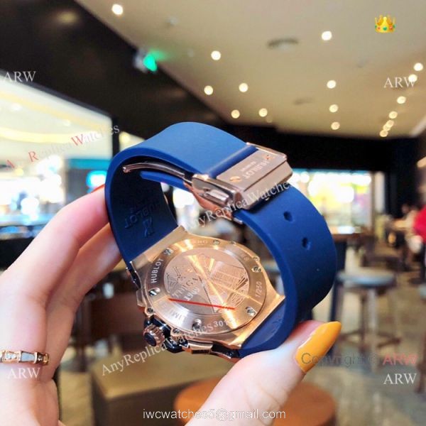 Copy Hublot Big Bang Rose Gold Diamond Blue Dial Watches Copy Hublot Big Bang Rose Gold Diamond Blue Dial Watches