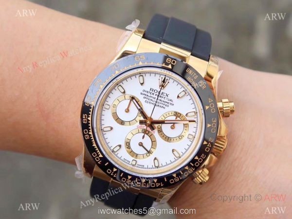 Swiss 4130 JH Factory Rolex Daytona Rubber Band Gray Dial Watch 40mm Swiss 4130 JH Factory Rolex Daytona Rubber Band Gray Dial Watch 40mm