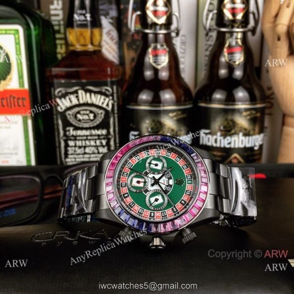 Rolex Daytona Rainbow Replica Blacksteel Graffiti Face 43mm Rolex Daytona Rainbow Replica Blacksteel Graffiti Face 43mm