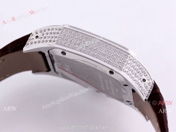 Buy Replica Cartier Santos Diamond Automatic Wrist SS Chocolate Dial Buy Replica Cartier Santos Diamond Automatic Wrist SS Chocolate Dial