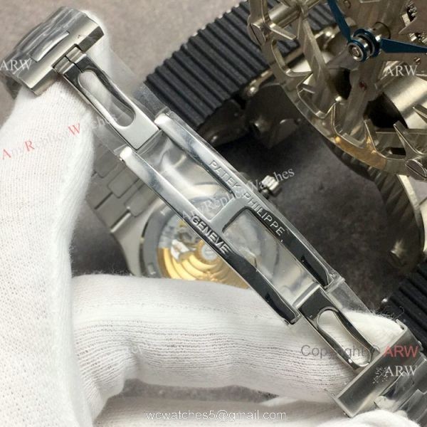 Swiss Copy Patek Philippe Nautilus White Dial Stainless Steel Watch GB Factory Swiss Copy Patek Philippe Nautilus White Dial Stainless Steel Watch GB Factory