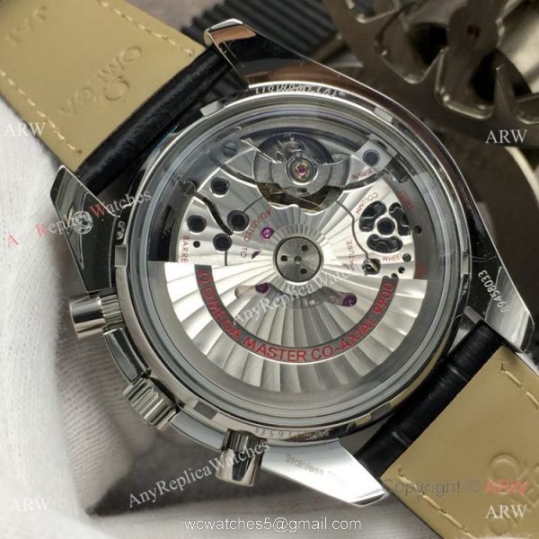 (OM) Swiss Replica Omega Speedmaster Racing Master Chronomeyer Watch Black Leather Strap (OM) Swiss Replica Omega Speedmaster Racing Master Chronomeyer Watch Black Leather Strap