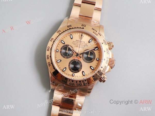 JH Factory Swiss 4130 Replica Rolex Daytona Rose Gold 40mm Watch JH Factory Swiss 4130 Replica Rolex Daytona Rose Gold 40mm Watch