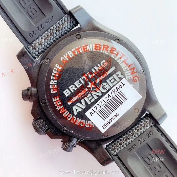GF Factory Breitling Avenger Hurricane 45 Chronograph Replica Watch Yellow Dial Carbon Case GF Factory Breitling Avenger Hurricane 45 Chronograph Replica Watch Yellow Dial Carbon Case