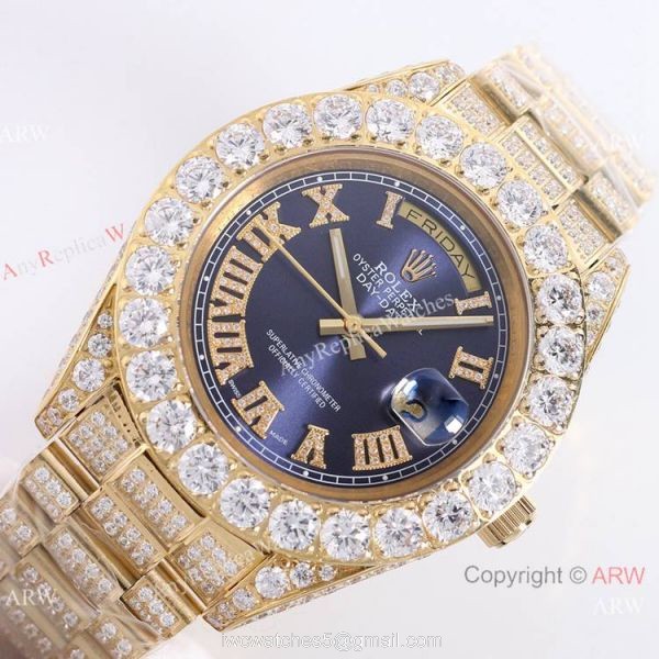 Iced out Gold Rolex Oyster Perpetual Day Date Fake Watches Worldwide Shipping Iced out Gold Rolex Oyster Perpetual Day Date Fake Watches Worldwide Shipping