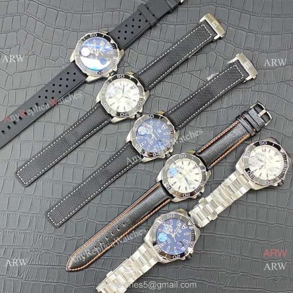 AAA Quality Copy Tag Heuer Aquaracer Calibre 5 White Dial Watches 43mm AAA Quality Copy Tag Heuer Aquaracer Calibre 5 White Dial Watches 43mm
