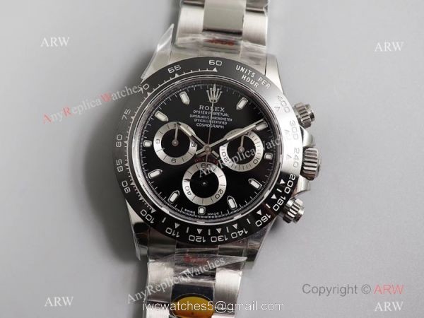 Noob V3 Rolex Daytona Stainless Steel Black Ceramic Watch AAA Replica Noob V3 Rolex Daytona Stainless Steel Black Ceramic Watch AAA Replica