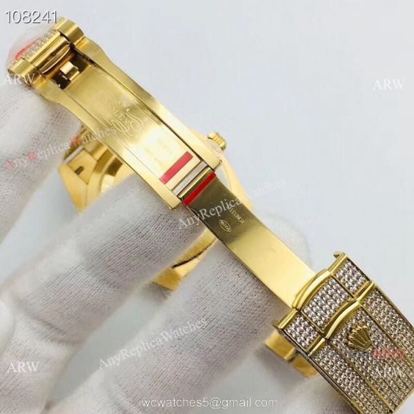 Swiss 2824 904L Rolex Datejust Iced Out Watch Fake Rolex with Diamond Bezel Swiss 2824 904L Rolex Datejust Iced Out Watch Fake Rolex with Diamond Bezel