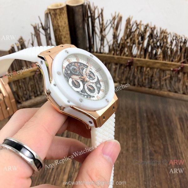 Copy Hublot Big Bang Evolution 44mm Watches Rose Gold Ceramic Bezel Copy Hublot Big Bang Evolution 44mm Watches Rose Gold Ceramic Bezel