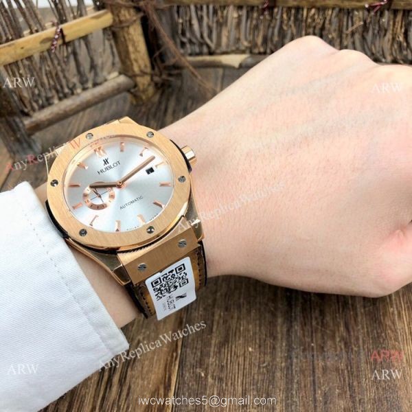 Fake Hublot Classic Fusion Black Dial Rose Gold Watches 42mm Fake Hublot Classic Fusion Black Dial Rose Gold Watches 42mm
