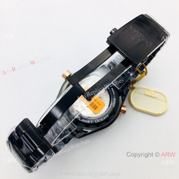 Swiss Grade Omega Planet Ocean Deep Black 600m Rose Gold Bezel Watch OE Factory Swiss Grade Omega Planet Ocean Deep Black 600m Rose Gold Bezel Watch OE Factory