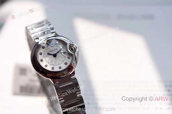 V6 Factory Swiss Cartier Ballon Bleu WE902073 Diamond Markers Watch 28mm V6 Factory Swiss Cartier Ballon Bleu WE902073 Diamond Markers Watch 28mm