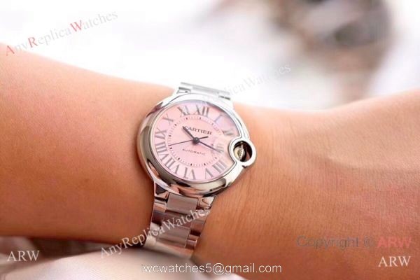 V6 Factory Ballon Bleu Cartier Stainless Steel Pink Face 28mm Watch W6920071 V6 Factory Ballon Bleu Cartier Stainless Steel Pink Face 28mm Watch W6920071