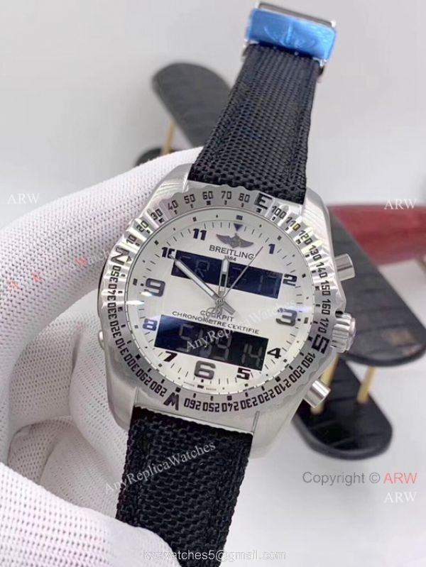 Breitling Cockpit B50 Chronograph Watches Black Dial Black Leather Strap Breitling Cockpit B50 Chronograph Watches Black Dial Black Leather Strap