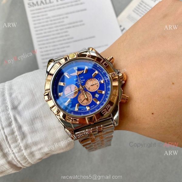 Two Tone Rose Gold Breitling Chronomat B01 Copy Watch 45mm Two Tone Rose Gold Breitling Chronomat B01 Copy Watch 45mm