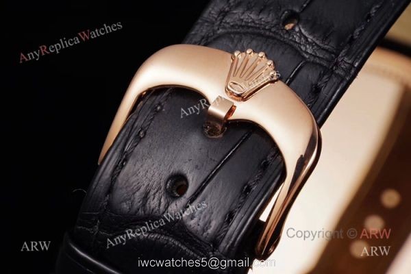 GM Factory Replica Rolex Cellini Date Black Dial Black Leather Strap Watch GM Factory Replica Rolex Cellini Date Black Dial Black Leather Strap Watch