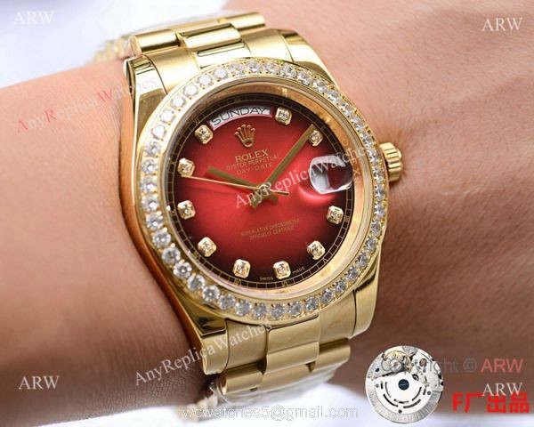 NEW UPGRADED Fake Presidential Rolex Day date II Red Dial Watch NEW UPGRADED Fake Presidential Rolex Day date II Red Dial Watch