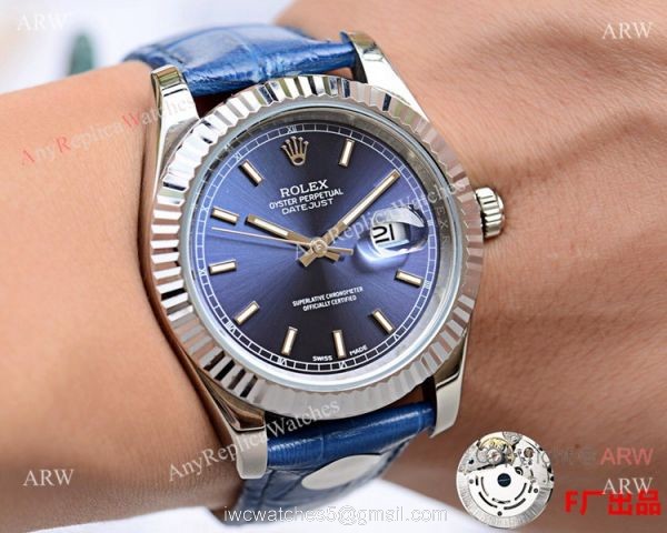 NEW UPGRADED Replica Rolex Datejust II Watch SS Blue Dial Blue Leather Strap NEW UPGRADED Replica Rolex Datejust II Watch SS Blue Dial Blue Leather Strap
