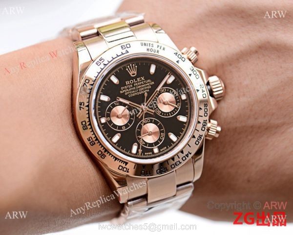 Rose Gold Rolex Daytona Automatic Replica Watch 40mm Rose Gold Rolex Daytona Automatic Replica Watch 40mm