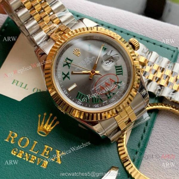 Upgraded Copy Rolex Jubilee Rose Gold Datejust II Watches Green Roman 40mm Upgraded Copy Rolex Jubilee Rose Gold Datejust II Watches Green Roman 40mm