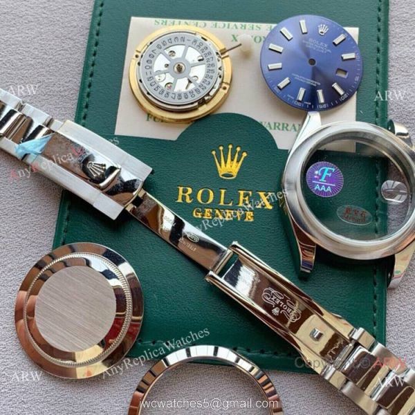 Upgraded Rolex Datejust II Replica Watch 41mm Two Tone Blue Diamond Face Upgraded Rolex Datejust II Replica Watch 41mm Two Tone Blue Diamond Face