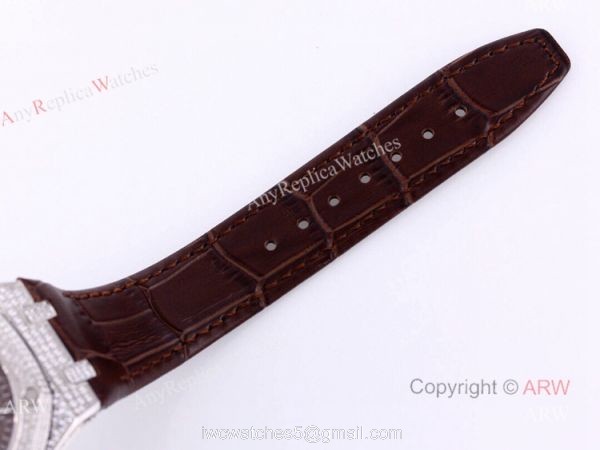 Swiss Audemars Piguet Royal Oak Brown Dial Iced Out Watches Replica For Sale Swiss Audemars Piguet Royal Oak Brown Dial Iced Out Watches Replica For Sale