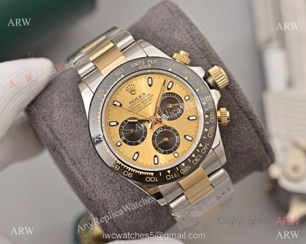 Rolex Cosmograph Daytona 2 Tone Black Ceramic Watch 40mm Rolex Cosmograph Daytona 2 Tone Black Ceramic Watch 40mm