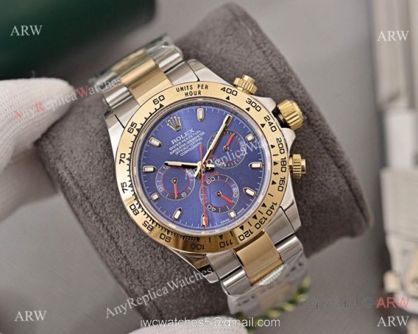 Two Tone Rolex Daytona Blue Dial Replica Replica Watch 40mm Two Tone Rolex Daytona Blue Dial Replica Replica Watch 40mm