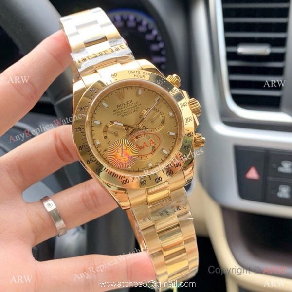 Yellow Gold Rolex Daytona Watch 43mm High Quality Yellow Gold Rolex Daytona Watch 43mm High Quality