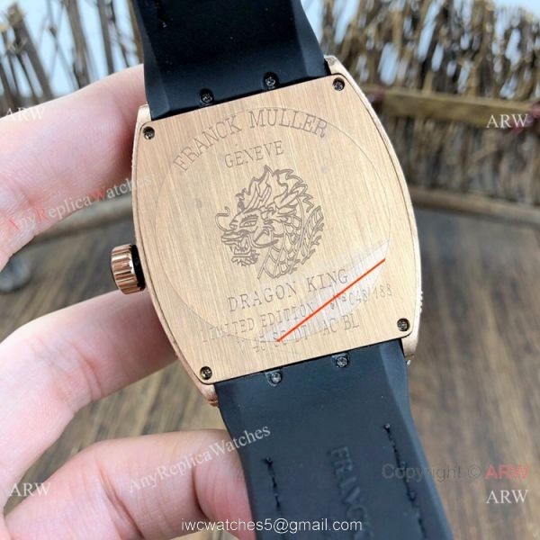 Copy Franck Muller Geneve Vanguard Diamond Watch Rose Gold Black Dial Copy Franck Muller Geneve Vanguard Diamond Watch Rose Gold Black Dial