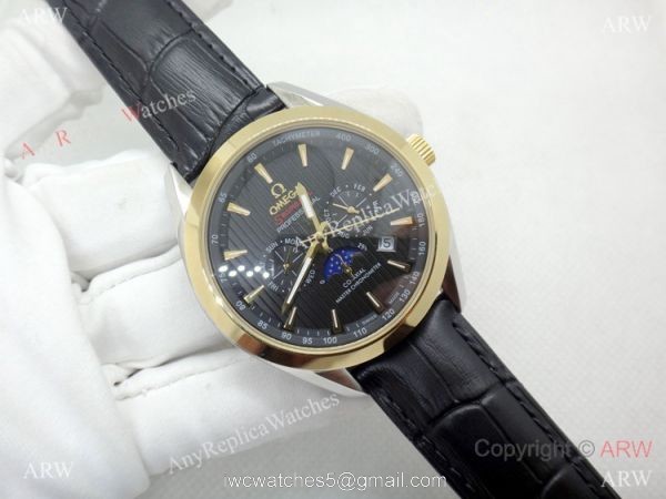 Low Price Replica Omega Seamaster Moon phase Two Tone Watch 40mm Low Price Replica Omega Seamaster Moon phase Two Tone Watch 40mm
