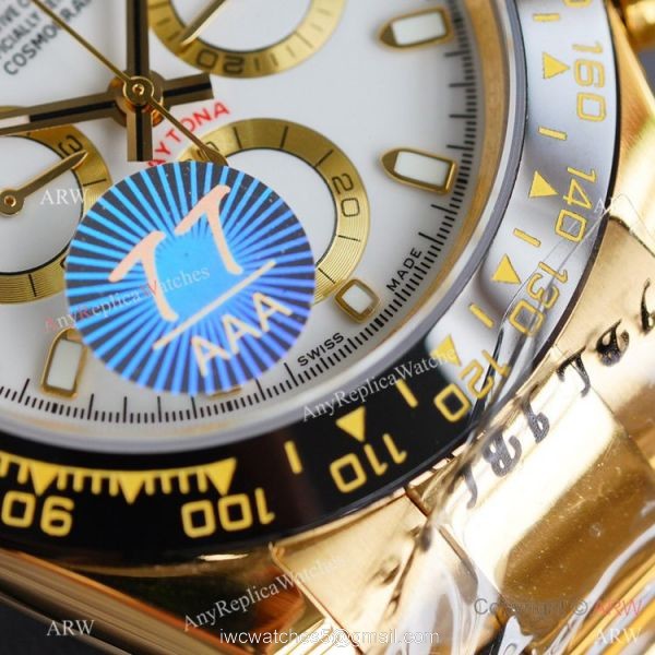 Swiss Quality Daytona Rolex Copy Watch Ceramic Bezel Yellow Gold 40mm Swiss Quality Daytona Rolex Copy Watch Ceramic Bezel Yellow Gold 40mm