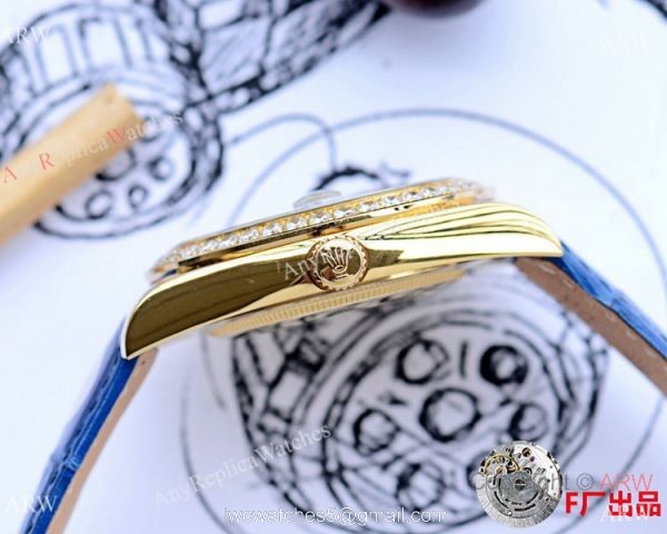NEW UPGRADED Rolex DayDate II Diamond Watches Blue Dial Blue Leather Band NEW UPGRADED Rolex DayDate II Diamond Watches Blue Dial Blue Leather Band