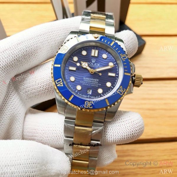Rolex Submariner Date Copy Watches Two Tone Black Ceramic Bezel 40mm Rolex Submariner Date Copy Watches Two Tone Black Ceramic Bezel 40mm