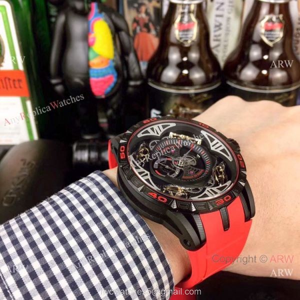 Copy Roger Dubuis Excalibur Quatuor All Black Automatic Watches Copy Roger Dubuis Excalibur Quatuor All Black Automatic Watches