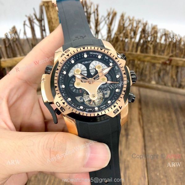 Fake Hublot Geneve Big Bang Perpetual Calendar Men Watch Black Dial Rose Gold 46mm Fake Hublot Geneve Big Bang Perpetual Calendar Men Watch Black Dial Rose Gold 46mm