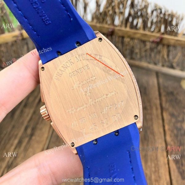 Fake Franck Muller Vanguard Yachting Rose Gold Blue Chronograph Watch 44mm Fake Franck Muller Vanguard Yachting Rose Gold Blue Chronograph Watch 44mm