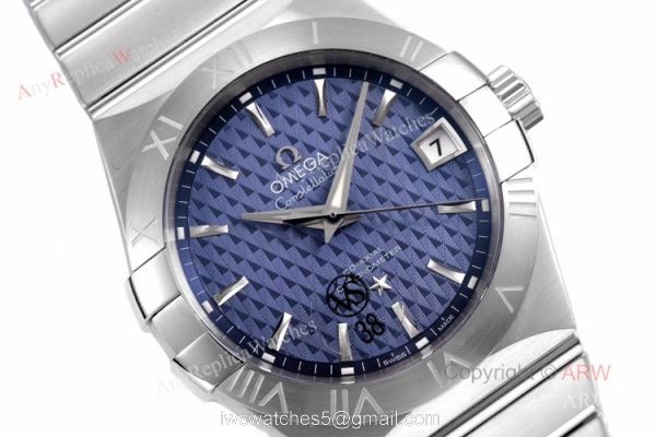 New vsf Watches Swiss Omega Constellation Blue Dial Stainless Steel Replica Watches New vsf Watches Swiss Omega Constellation Blue Dial Stainless Steel Replica Watches