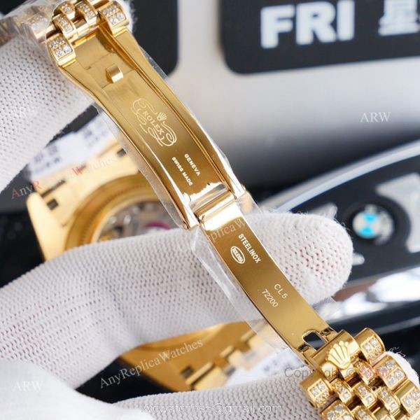 Gold Rolex Oyster Perpetual Datejust With Diamonds 41mm Replica Watch Gold Rolex Oyster Perpetual Datejust With Diamonds 41mm Replica Watch