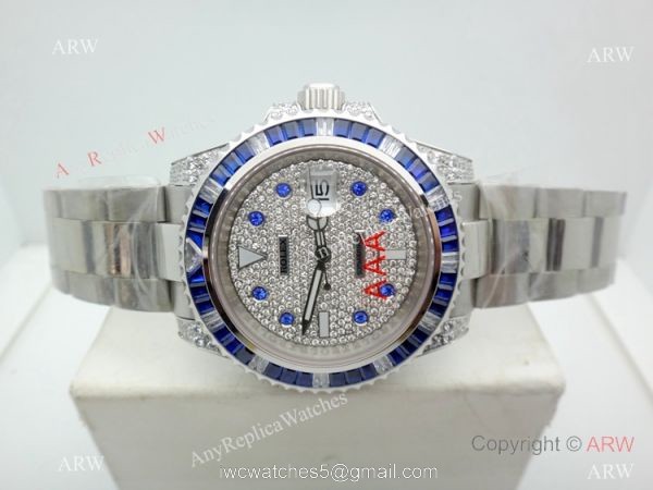 Best Replica Rolex Submariner Stainless Steel Iced Out Diamond Watch 40MM Best Replica Rolex Submariner Stainless Steel Iced Out Diamond Watch 40MM