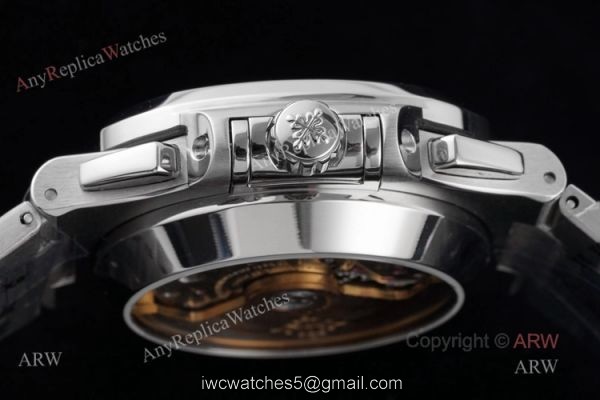 New Swiss Replica Patek Philippe Nautilus Silver Case White Dial Chronograph Watch New Swiss Replica Patek Philippe Nautilus Silver Case White Dial Chronograph Watch