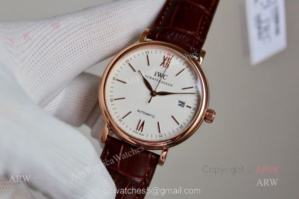 Best Replica IWC Schaffhausen Portofino White Dial Rose Gold Automatic Watch Best Replica IWC Schaffhausen Portofino White Dial Rose Gold Automatic Watch
