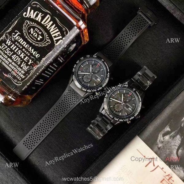 New Copy Tag Heuer Carrera Heuer 01 Black Steel Watch 43mm New Copy Tag Heuer Carrera Heuer 01 Black Steel Watch 43mm