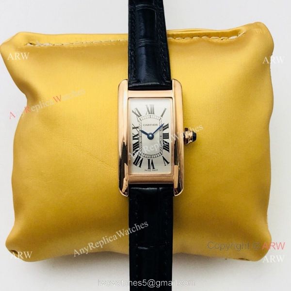 2020 Replica Cartier Tank Americaine Swiss Quartz Rose Gold Watches Lady Size 2020 Replica Cartier Tank Americaine Swiss Quartz Rose Gold Watches Lady Size