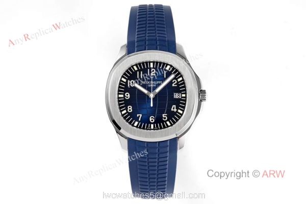 (ZF) Swiss 324 Patek Philippe Aquanaut 5168 Blue Dial Blue Rubber Strap Men Watch Replica (ZF) Swiss 324 Patek Philippe Aquanaut 5168 Blue Dial Blue Rubber Strap Men Watch Replica