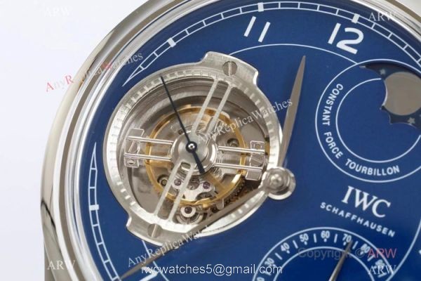 New! Swiss Replica IWC Portugieser Constant Force Tourbillon Watch Blue Dial New! Swiss Replica IWC Portugieser Constant Force Tourbillon Watch Blue Dial