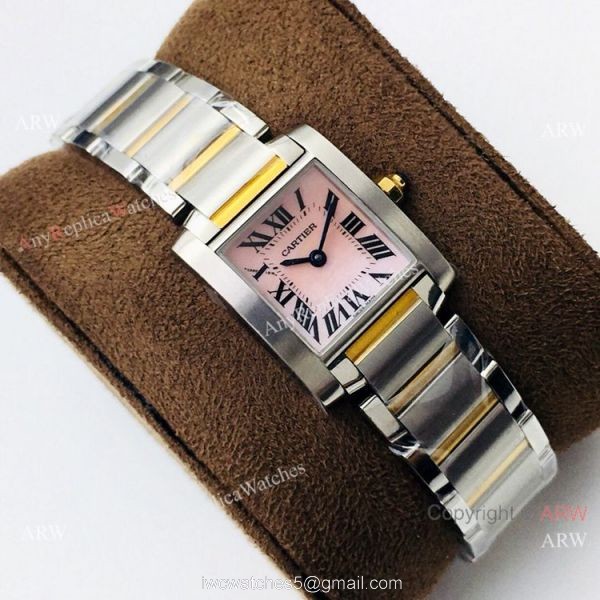 Super Replica Cartier Tank Francaise Watch 2-Tone Pink Face 20 Super Replica Cartier Tank Francaise Watch 2-Tone Pink Face 20