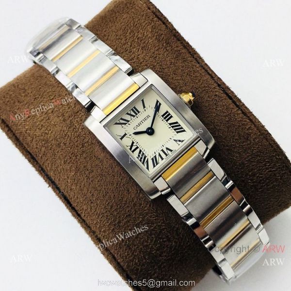 Super Replica Cartier Tank Francaise CC708177 Watch 2-Tone Cream Face Super Replica Cartier Tank Francaise CC708177 Watch 2-Tone Cream Face